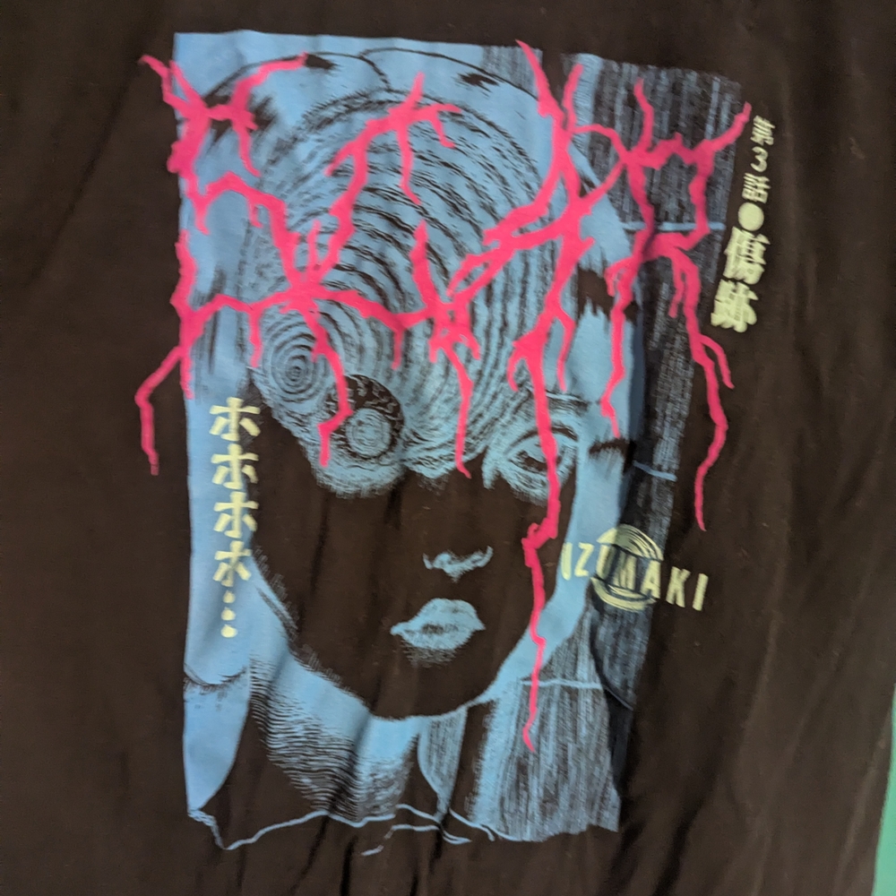 Black Graphic Tee Uzimaki Spirals Anime